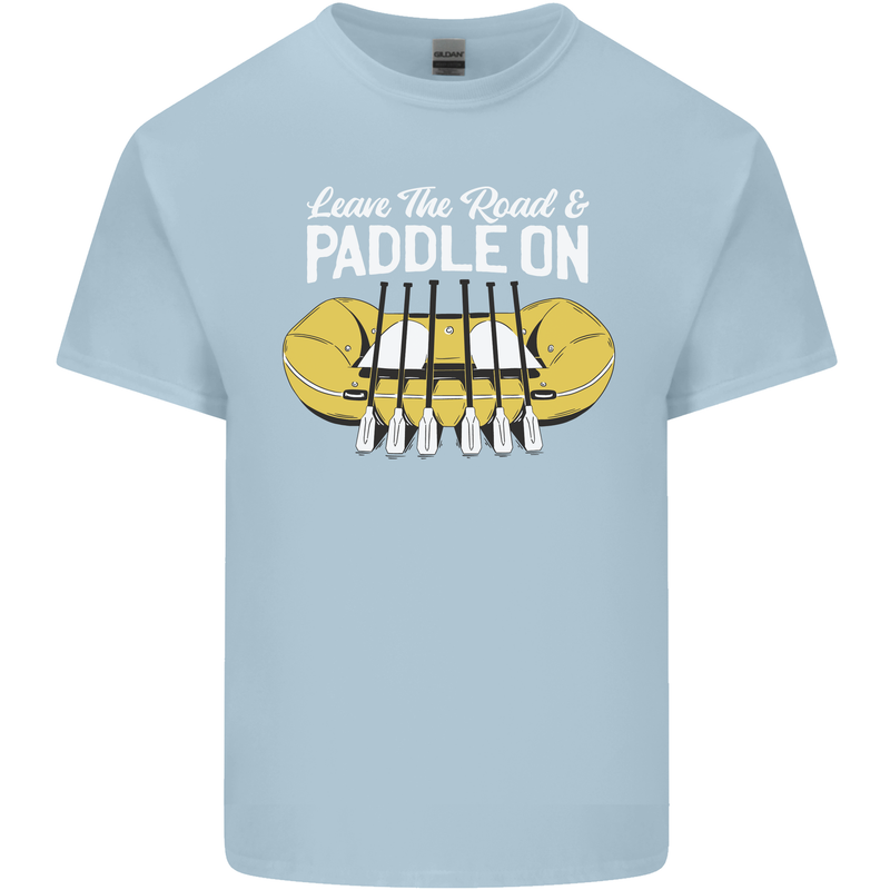 Paddle On Funny White Water Rafting Dinghy Kids T-Shirt Childrens Light Blue