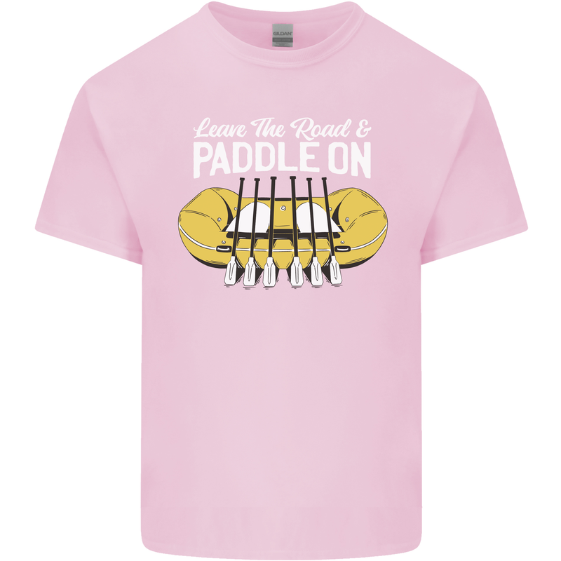 Paddle On Funny White Water Rafting Dinghy Kids T-Shirt Childrens Light Pink