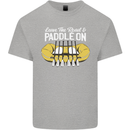 Paddle On Funny White Water Rafting Dinghy Kids T-Shirt Childrens Sports Grey