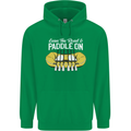 Paddle On Funny White Water Rafting Dinghy Mens 80% Cotton Hoodie Irish Green