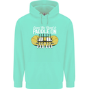 Paddle On Funny White Water Rafting Dinghy Mens 80% Cotton Hoodie Peppermint