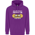 Paddle On Funny White Water Rafting Dinghy Mens 80% Cotton Hoodie Purple