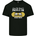 Paddle On Funny White Water Rafting Dinghy Mens Cotton T-Shirt Tee Top Black