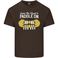 Paddle On Funny White Water Rafting Dinghy Mens Cotton T-Shirt Tee Top Dark Chocolate