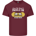 Paddle On Funny White Water Rafting Dinghy Mens Cotton T-Shirt Tee Top Maroon