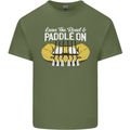 Paddle On Funny White Water Rafting Dinghy Mens Cotton T-Shirt Tee Top Military Green