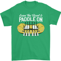 Paddle On Funny White Water Rafting Dinghy Mens T-Shirt 100% Cotton Irish Green