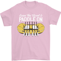 Paddle On Funny White Water Rafting Dinghy Mens T-Shirt 100% Cotton Light Pink