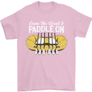 Paddle On Funny White Water Rafting Dinghy Mens T-Shirt 100% Cotton Light Pink