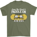 Paddle On Funny White Water Rafting Dinghy Mens T-Shirt 100% Cotton Military Green