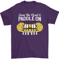 Paddle On Funny White Water Rafting Dinghy Mens T-Shirt 100% Cotton Purple