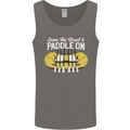 Paddle On Funny White Water Rafting Dinghy Mens Vest Tank Top Charcoal