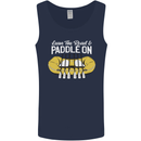 Paddle On Funny White Water Rafting Dinghy Mens Vest Tank Top Navy Blue