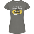 Paddle On Funny White Water Rafting Dinghy Womens Petite Cut T-Shirt Charcoal
