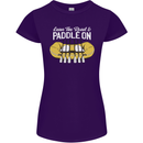 Paddle On Funny White Water Rafting Dinghy Womens Petite Cut T-Shirt Purple