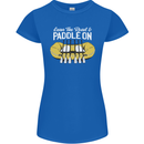 Paddle On Funny White Water Rafting Dinghy Womens Petite Cut T-Shirt Royal Blue