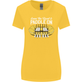 Paddle On Funny White Water Rafting Dinghy Womens Wider Cut T-Shirt Yellow