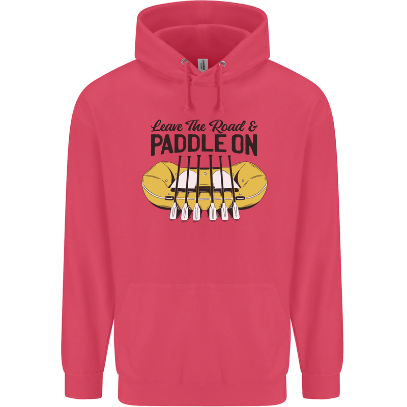 Paddle On White Water Rafting Dinghy Funny Childrens Kids Hoodie Heliconia