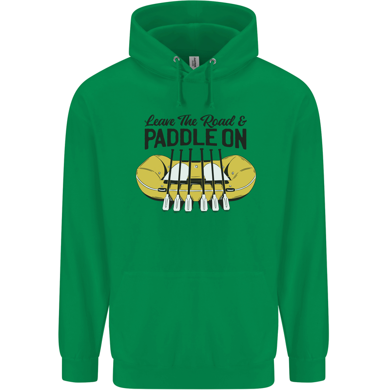 Paddle On White Water Rafting Dinghy Funny Childrens Kids Hoodie Irish Green