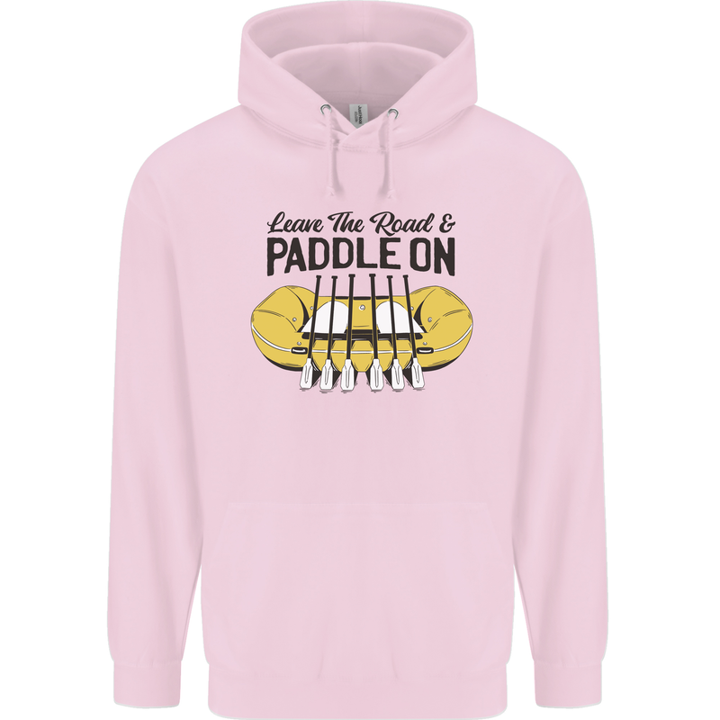 Paddle On White Water Rafting Dinghy Funny Childrens Kids Hoodie Light Pink