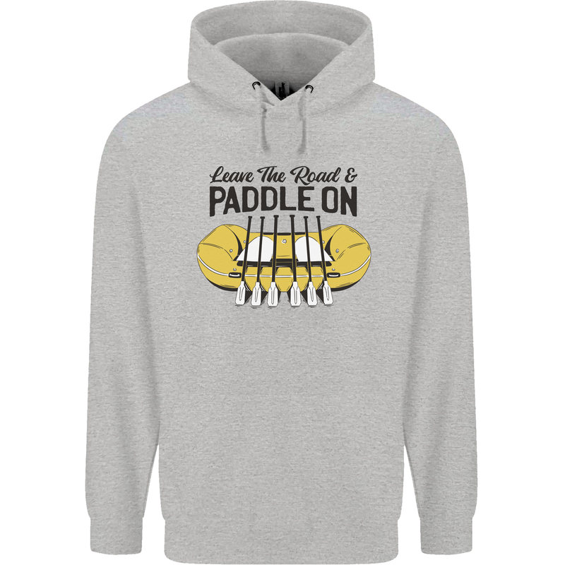 Paddle On White Water Rafting Dinghy Funny Childrens Kids Hoodie Sports Grey