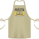Paddle On White Water Rafting Dinghy Funny Cotton Apron 100% Organic Khaki