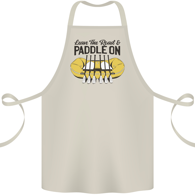Paddle On White Water Rafting Dinghy Funny Cotton Apron 100% Organic Natural