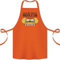 Paddle On White Water Rafting Dinghy Funny Cotton Apron 100% Organic Orange