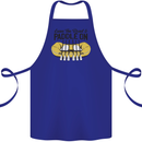 Paddle On White Water Rafting Dinghy Funny Cotton Apron 100% Organic Royal Blue