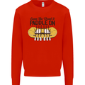 Paddle On White Water Rafting Dinghy Funny Kids Sweatshirt Jumper Bright Red