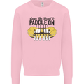 Paddle On White Water Rafting Dinghy Funny Kids Sweatshirt Jumper Light Pink