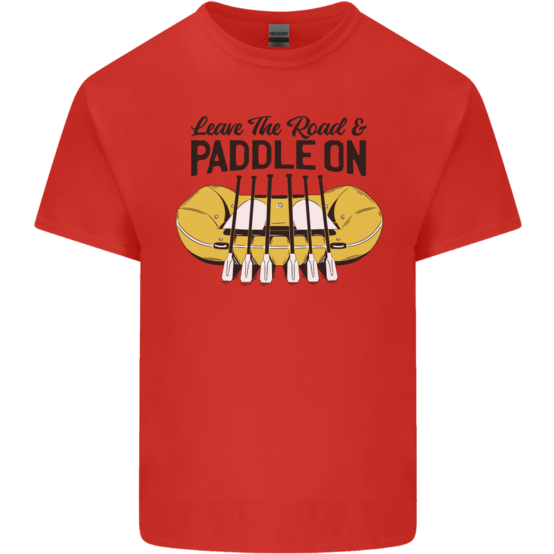 Paddle On White Water Rafting Dinghy Funny Kids T-Shirt Childrens Red