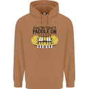 Paddle On White Water Rafting Dinghy Funny Mens 80% Cotton Hoodie Caramel Latte