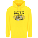 Paddle On White Water Rafting Dinghy Funny Mens 80% Cotton Hoodie Yellow