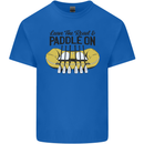 Paddle On White Water Rafting Dinghy Funny Mens Cotton T-Shirt Tee Top Royal Blue