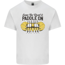 Paddle On White Water Rafting Dinghy Funny Mens Cotton T-Shirt Tee Top White