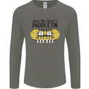 Paddle On White Water Rafting Dinghy Funny Mens Long Sleeve T-Shirt Charcoal