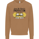 Paddle On White Water Rafting Dinghy Funny Mens Sweatshirt Jumper Caramel Latte