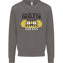 Paddle On White Water Rafting Dinghy Funny Mens Sweatshirt Jumper Charcoal