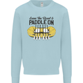 Paddle On White Water Rafting Dinghy Funny Mens Sweatshirt Jumper Light Blue