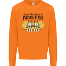 Paddle On White Water Rafting Dinghy Funny Mens Sweatshirt Jumper Orange