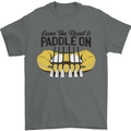 Paddle On White Water Rafting Dinghy Funny Mens T-Shirt 100% Cotton Charcoal