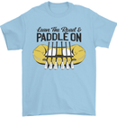 Paddle On White Water Rafting Dinghy Funny Mens T-Shirt 100% Cotton Light Blue