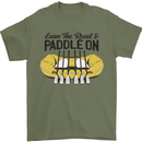 Paddle On White Water Rafting Dinghy Funny Mens T-Shirt 100% Cotton Military Green