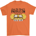 Paddle On White Water Rafting Dinghy Funny Mens T-Shirt 100% Cotton Orange