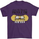 Paddle On White Water Rafting Dinghy Funny Mens T-Shirt 100% Cotton Purple