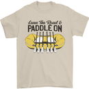 Paddle On White Water Rafting Dinghy Funny Mens T-Shirt 100% Cotton Sand