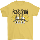 Paddle On White Water Rafting Dinghy Funny Mens T-Shirt 100% Cotton Yellow