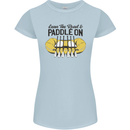 Paddle On White Water Rafting Dinghy Funny Womens Petite Cut T-Shirt Light Blue