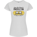 Paddle On White Water Rafting Dinghy Funny Womens Petite Cut T-Shirt White